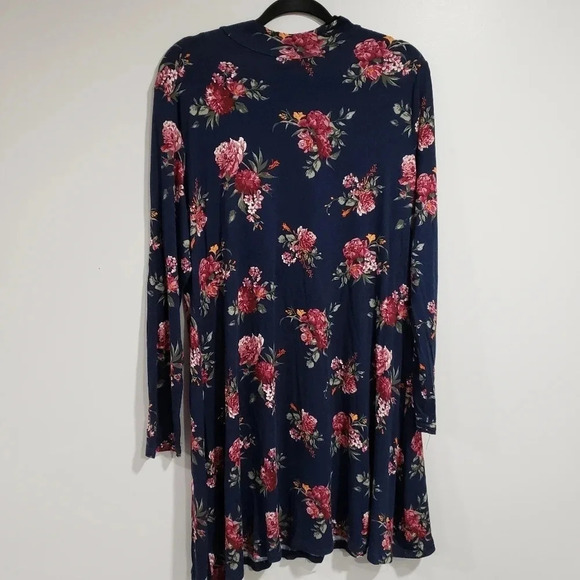 Janina Womans Floral High Neck Long Sleeve Shift Dress EUR-44 - Picture 1 of 8